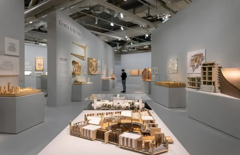 Maquetas y dibujos arquitectónicos en el Centro Pompidou de París