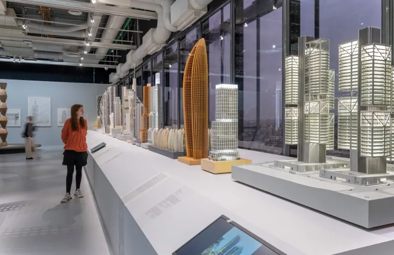 Maquetas y dibujos arquitectónicos en el Centro Pompidou de París